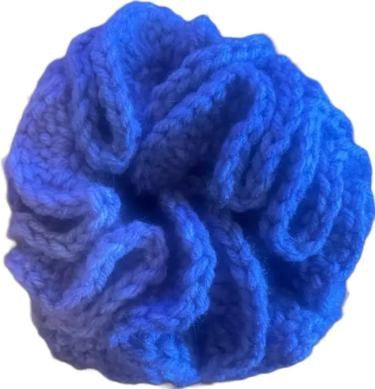 Thick Crochet Grape Jelly Scrunchie, DIY Knitting & Crochet Accessory for Yarn Craft Enthusiasts