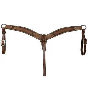 Pony Chocolate Roughout Breast Collar w/Shell Border