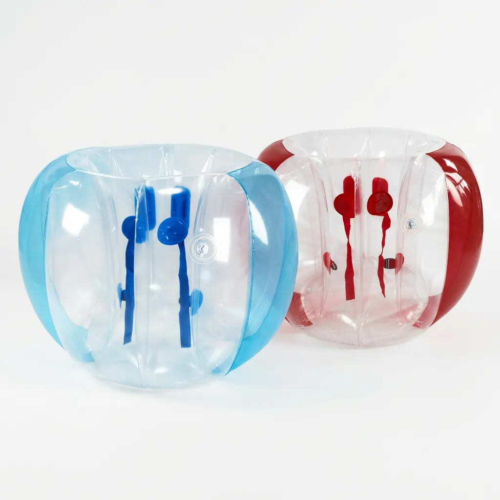 2 PC Sumo Ball for Adults and Kids, 48 Inch Inflatable Bumper Bounce Balls, Heavy Duty Body Zorb Ball Set for Outdoor Team Gaming and Backyard Play, 2 Pack Blue and Red Set
