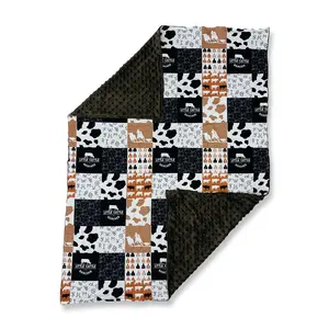 Western Cow Minky Kids Blanket