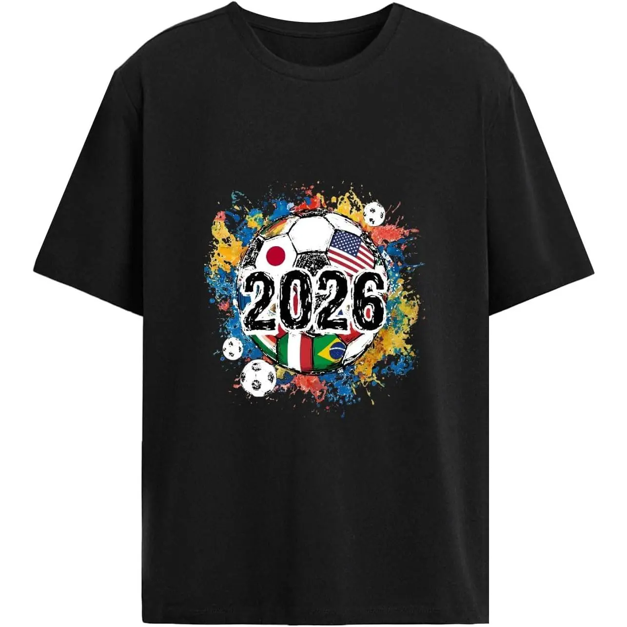 100%cotton 2026 Soccer World Tee Shirts Womens Funny