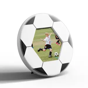Football Rugby Frame, Wooden, Display Kids Sports Moments, Memorial Growth Milestones, Star Player Victory Shots, Desktop Wall Mount, No Photo Included