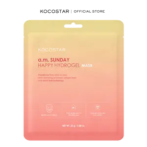 [Kocostar] a.m. Sunday Happy Hydrogel Mask Made with Norwegian Collagen | Promotes Skin Elasticity and Deeply Hydrating (1 sheet, 0.88 oz)