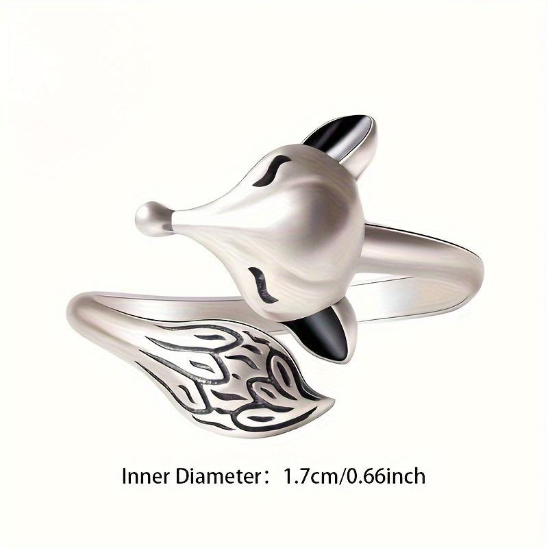 Exquisite Fox Ring, Lightweight and Simple Vintage Vintage Vintage Women's Ring, Adjustable Opening Design, Suitable for Anniversary and Birthday Gifts