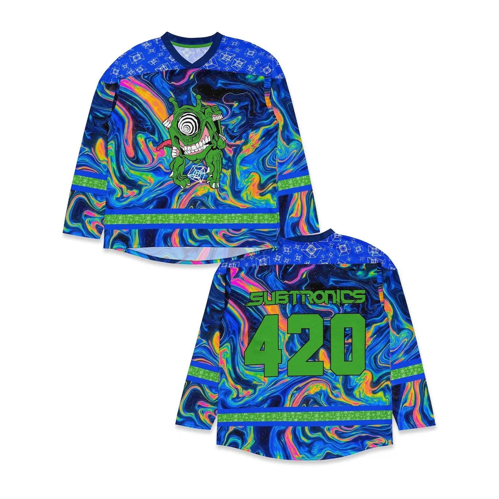 Cyclops Rave Jersey, Monster Hockey Shirt, Trippy Edm Festival Outfit