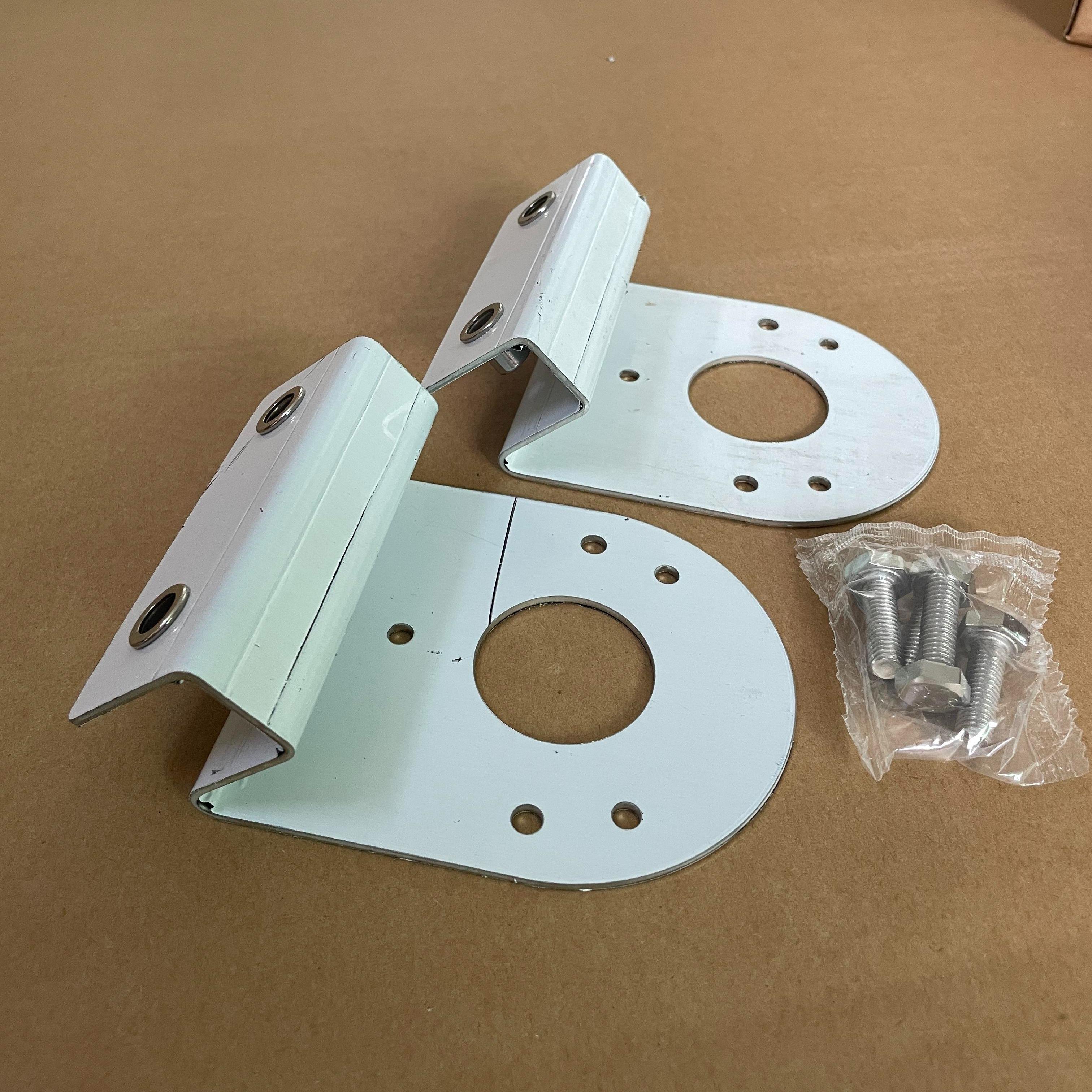45° Angled Clamp-On Brackets for Watermelon Lights - 2Pcs Stainless Steel Under Glow Mounts for Semi-Trucks, Pickups & RVs