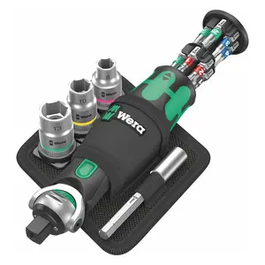 Wera 05004281001 8009 Zyklop Pocket Set 2, Ratchet set, 18 pieces