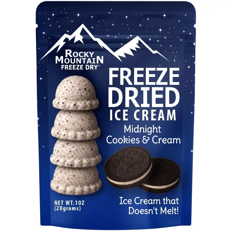Cookies and Cream Freeze Dried Ice Cream | 1 oz Classic Pack Snack Vanilla