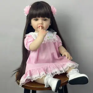 GUESSBELLY 55 CM Full Soft Vinyl Reborn Baby Girl Doll Lifelike 22 Inch Realistic Princess Toddler Newborn Baby Art Christmas Gift for 3+ Child