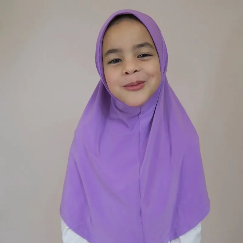 Girls Purple Instant One-Piece Hijab
