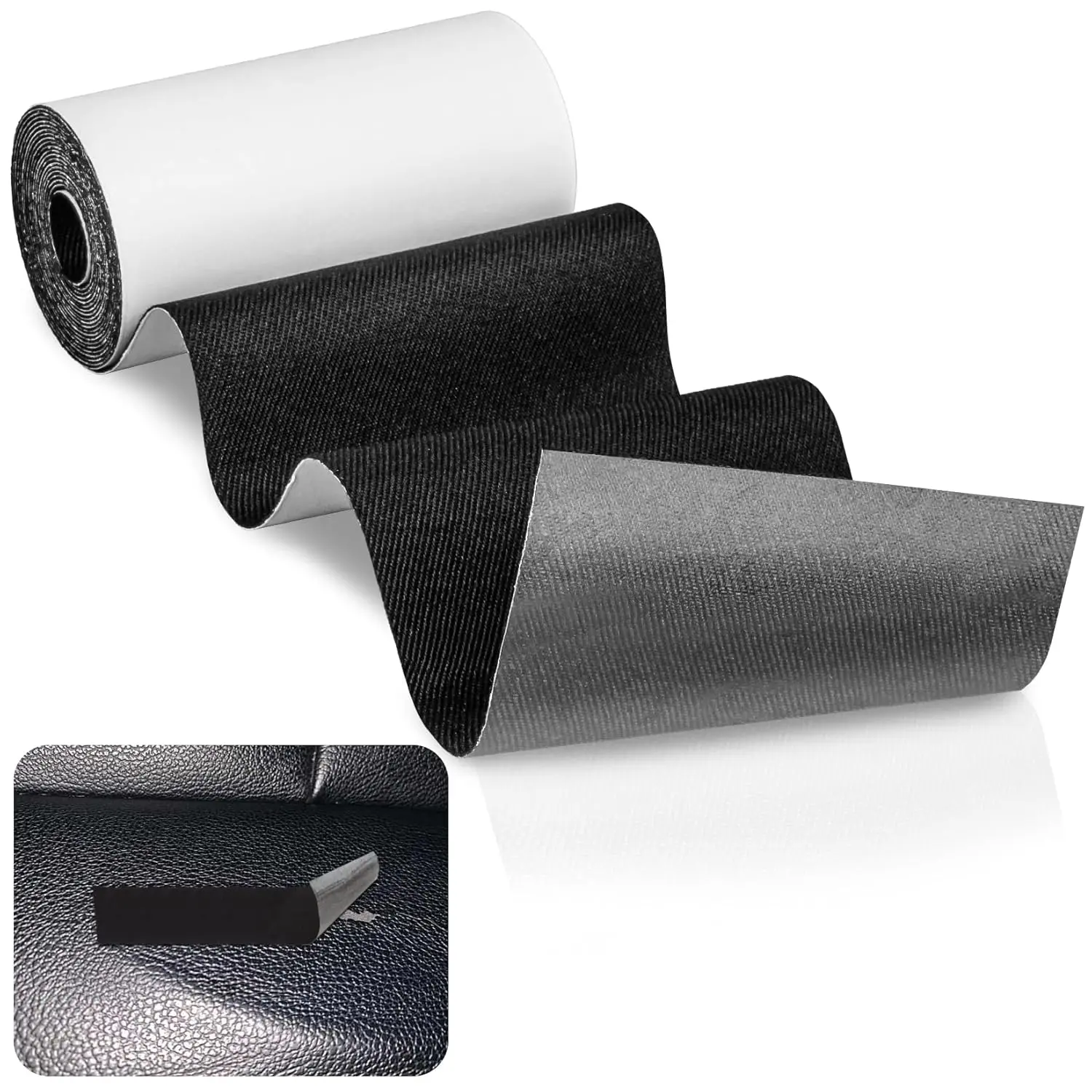 Fabric Repair Tape 3 x 79 Inch, Fabric Tape for Clothes | Black Self Adhesive Repair Patch Roll for Down Jackets, Tents, Umbrellas, Sleeping Bags, Backpacks and Outdoor Gear