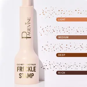 Freckle Stamp Pen – 5 Dot Natural Faux Freckles Makeup Tool, Quick Dry Waterproof Long Lasting Fake Freckles Pen for Natural Sun-Kissed Look, Easy Application for Beginners