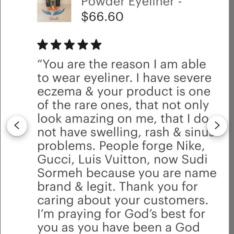 Sormeh Powder Eyeliner: The Ancient Lead-Free, Hypoallergenic, Long Lasting, Jet Black, UV Protection, Waterline Eyeliner. USA Made    Brand: Sudi