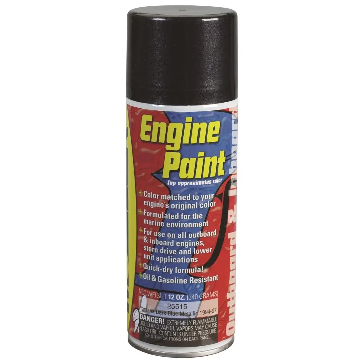 212 MAIN Moeller Manufacturing 025107 Evinrude Metallic Blue Acrylic Heatproof Engine Paint