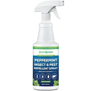 Smart Grower Natural Peppermint Oil Spray – Safe Scent Formula for Home & Garden – 16 FL OZ