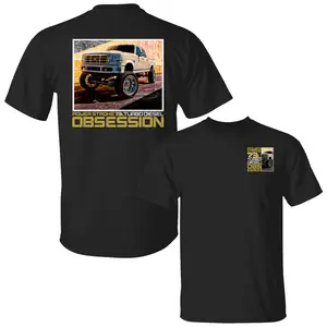Ford Power Stroke Turbo Diesel 7.3l Obs 2 Side T-shirt, Old Body Style Shirt, Truck Obsession T-shirt Cotton Menswear