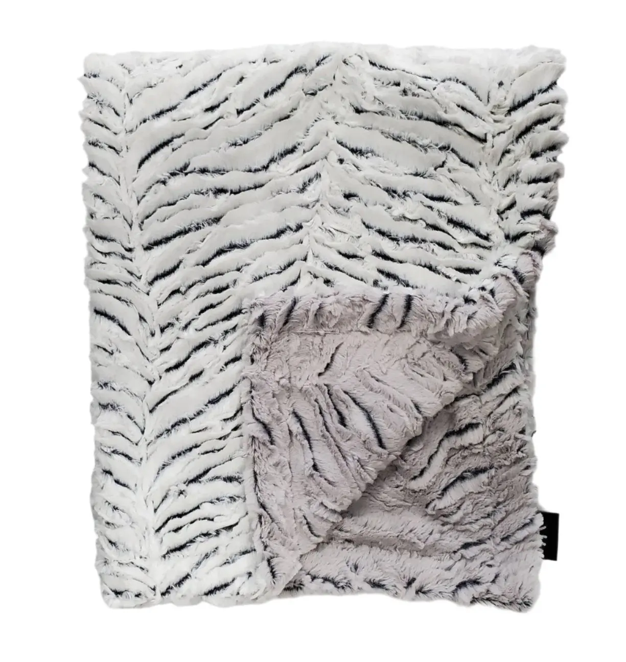 Minky Blanket Zebra Frost Silver