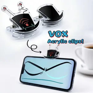Vox Limited Edition Acrylic Dual-Sided Clip, Creative Cartoon Desktop Stand Decor, High Transparency Collectible Essential, Desk Organizers