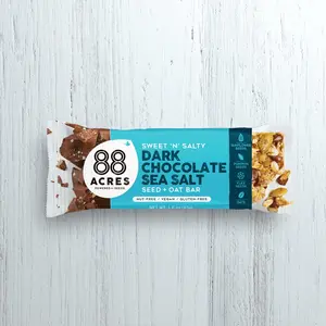 Sample Dark Chocolate Sea Salt Seed + Oat Bar – 1 Soft-Baked Chewy Bar with Chocolate Chips & Sea Salt, Allergen-Free, Plant-Based, Healthy Snack