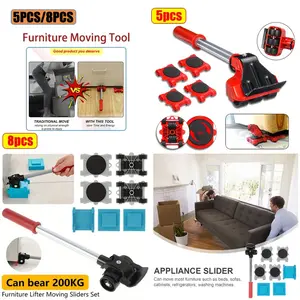Portable Mover, 12.9in*3.9in*2.0in, Thickened Portable, Commercial Industrial Cargo Shifter, High Load Base with Locking Tool, Heavy Duty Trolley