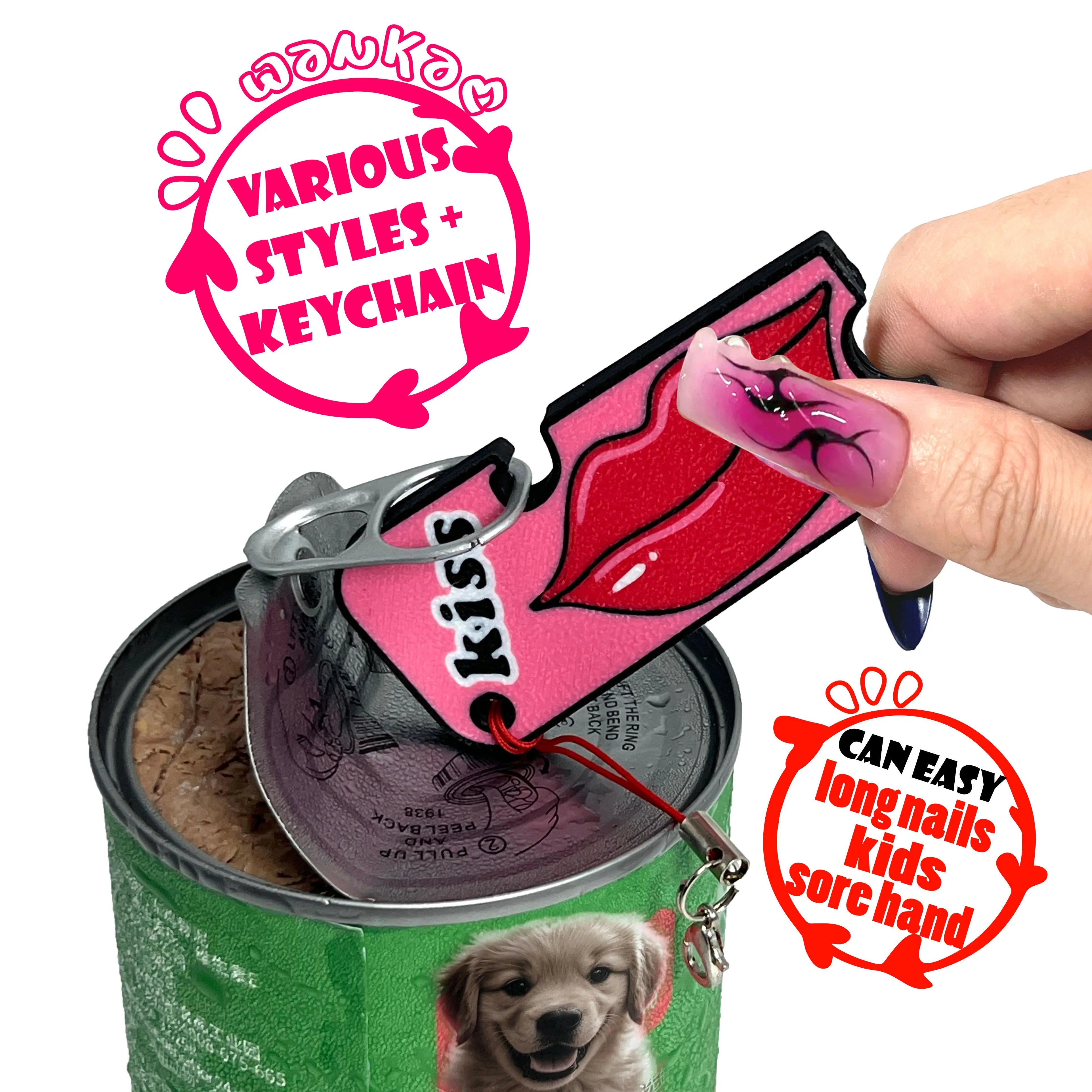 Gadgets for Mom,Birthday Gift,Arthritis Gift,Portable Detachable Soda Tab Opener with Keychain Strap for Gift - Ideal for Arthritis, Sore Hands  & Long Nails Kitchen Utensils