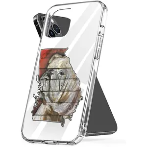 Phone Case Georgia Shockproof Bulldog Accessories State TPU Outline Cover Transparent Compatible with iPhone SE 7 8 X XR 11 12 13 14 15 16 Plus Mini Pro Max Samsung Galaxy Note S9 S10 S20 S21 Ultra Plus Smartphone Protective