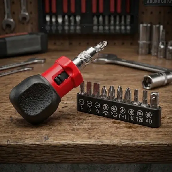 Mini Multifunctional Scraper Screwdriver Set, Reversible Steel Connector With Quick Action And Variety Of Pins, Stubby Magnetic Hand Tool Kit For Tight Spaces, Pocket Precision Repair Gear For Home DIY