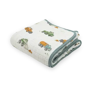 Original Cotton Muslin Quilt - Work Trucks