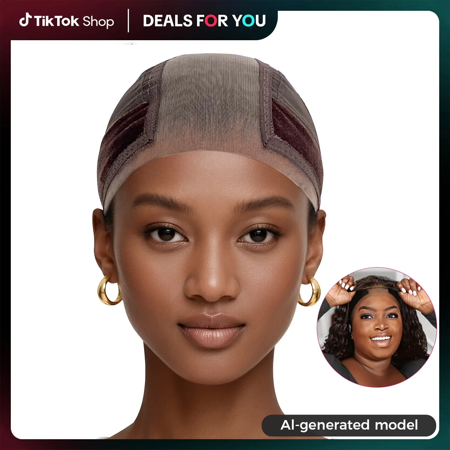 Labhairs Adjustable Wig Head Grip Cap - Transparent Lace for Frontal Closure - No Glue, Reusable, Lightweight, Breathable Fabric - Scalp-Fitting Human Hair Extension Accessory for Summer