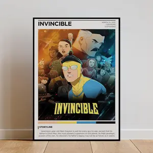 Invincible Anime Poster - Premium Wall Art for Superhero Fans - Cool Home & Office Decor, Perfect Gift Idea