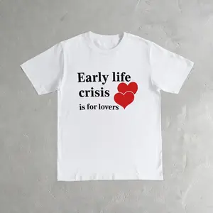 Nettspend Early Life Crisis Lovers Graphic T-shirt Y2k Hip Hop Merch, Music Lover Shirt, Gift for Fans