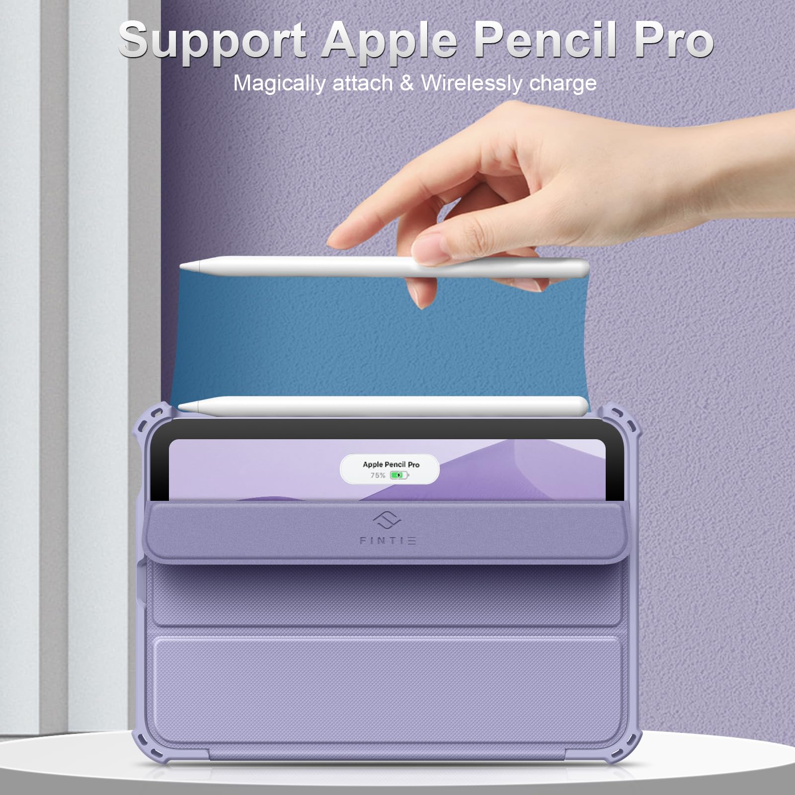 Fintie Hybrid Rugged Case for iPad Mini 7 (A17 Pro, 2024)/ Mini 6th Gen 8.3" - Military Drop-Tested Protective Cover w/Clear Back, Junk iPad case