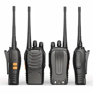 BAOFENG Rechargeable Handheld 2-Way Radios (1/2/4/6-Pack) | UHF Technology, 16 Channels, Long-Range Communication, Earphones Included, Non-Water Resistant, Ideal for Camping, Hiking, Hunting