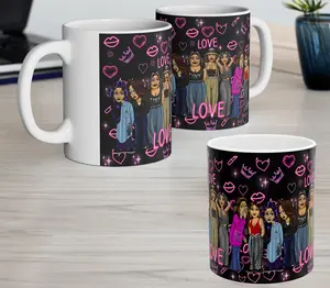 Chicana gifts, Glowing hearts, chola, Lil homies, Homies Mugs, 90s style Chicano mugs, cholo, Chicana cups, chola style, vato, lowrider, street, custom mugs, 90s style gifts