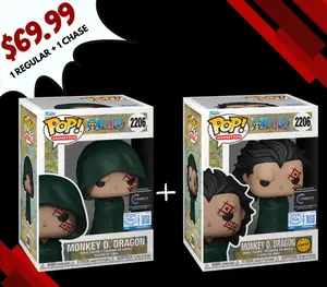 Funko Pop! Chrono Toys Exclusive: One Piece Monkey D. Dragon - Chase Bundle