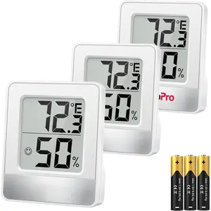 TP49 3 count Digital Hygrometer Indoor Thermometer Humidity Meter Mini Hygrometer with Temperature and Humidity  Outdoor and Room Thermometer Weather Station (Previously )