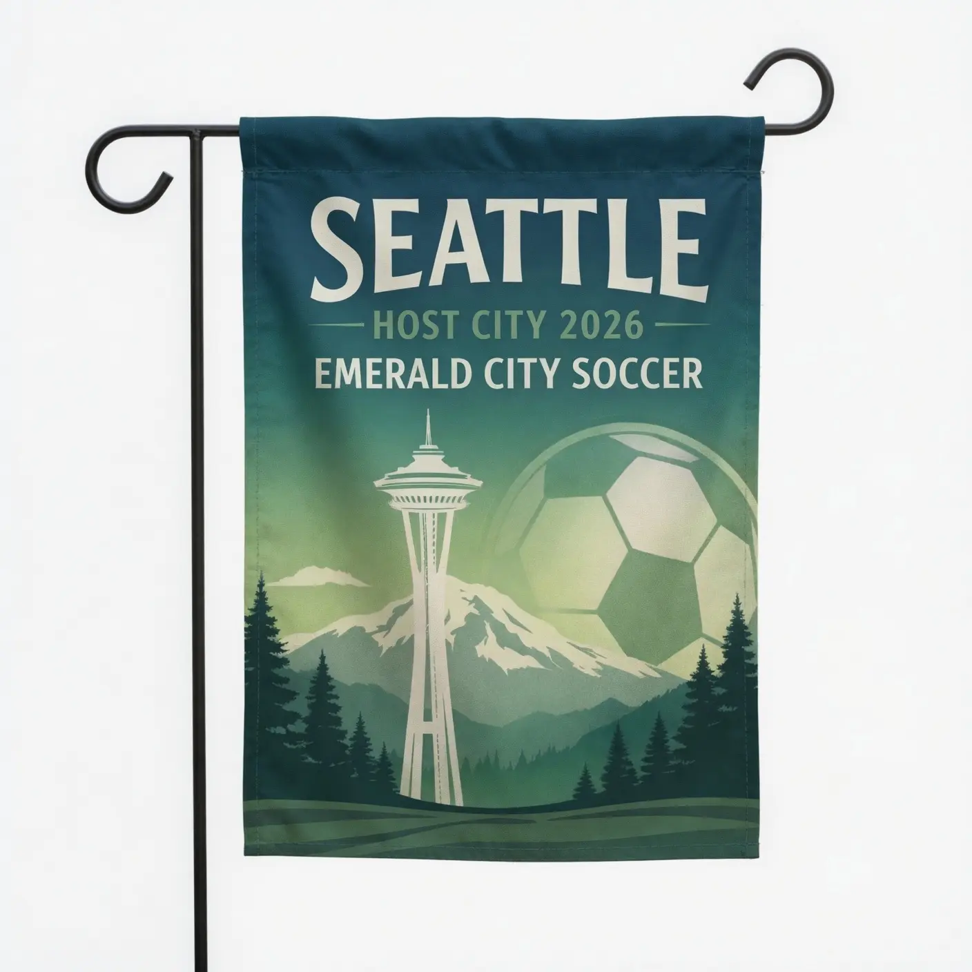 FLAGMEUP8386 Custom Seattle Soccer Garden Flag, Personalized Seattle Soccer  Yard Flag, Soccer Fan Gift