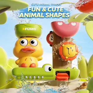 Baby Bath Toy Waterfall Station - Spinning Lion & Duck Water Wheel Bathtub Toy | Interactive Sensory Shower Gift for Toddlers 1-3 Year Old Cute Bath Time