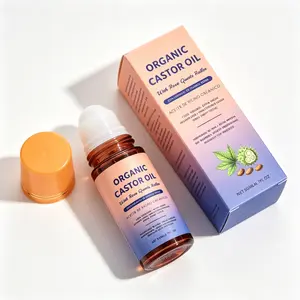 Organic Cold Pressed Castor Oil with Rose Quartz Roller, Hexane-Free, nourishes and repairs skin, hair & body daily
