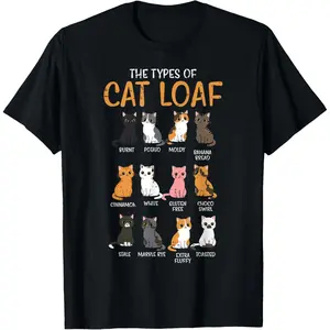 100% cotton Unisex Types of Cats Kawaii Kitten Cat Women s Men T-Shirt