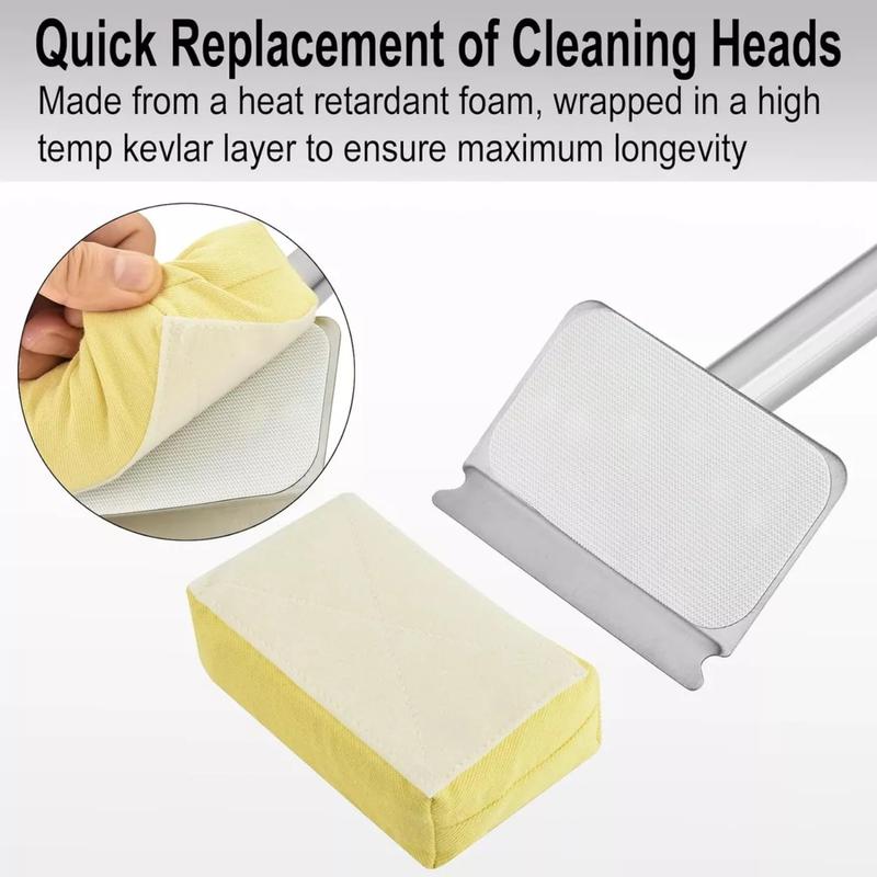 Grill Brush Bristle Free Grill Cleaner Brush with Scraper No Wire Brush Bristle Free Safe Grill Brush for Outdoor Grill BBQ Scraper for Grill Brush Safe Grill Sponge Wire Free Grill Steam Brush