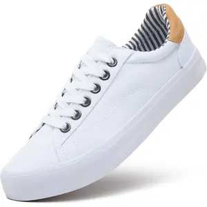 Tennis Shoes Womens Low Top Casual Shoes for Women, Lace Up Canvas Sneakers Comfortable Shoes for Women Walking Shoes Closed Running