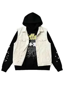 Men's Hip Hop Spider Web Pattern Graphic Alphabet Print Harajuku Vintage Hoodie Long Sleeve Street Wear Top For Both Men And Women Oversized Hoodies