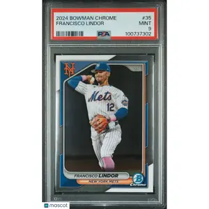 Francisco Lindor 2024 Bowman Chrome #35 PSA 9
