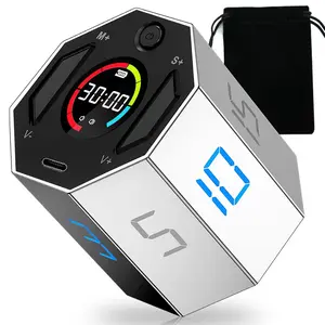 Pomodoro Timer  Magnetic Visual With Flip Countdown Silent & Alarm Ideal Tools For Adults/kids Small Cube Digital Office Productivity Kitchen Cooking Work Study