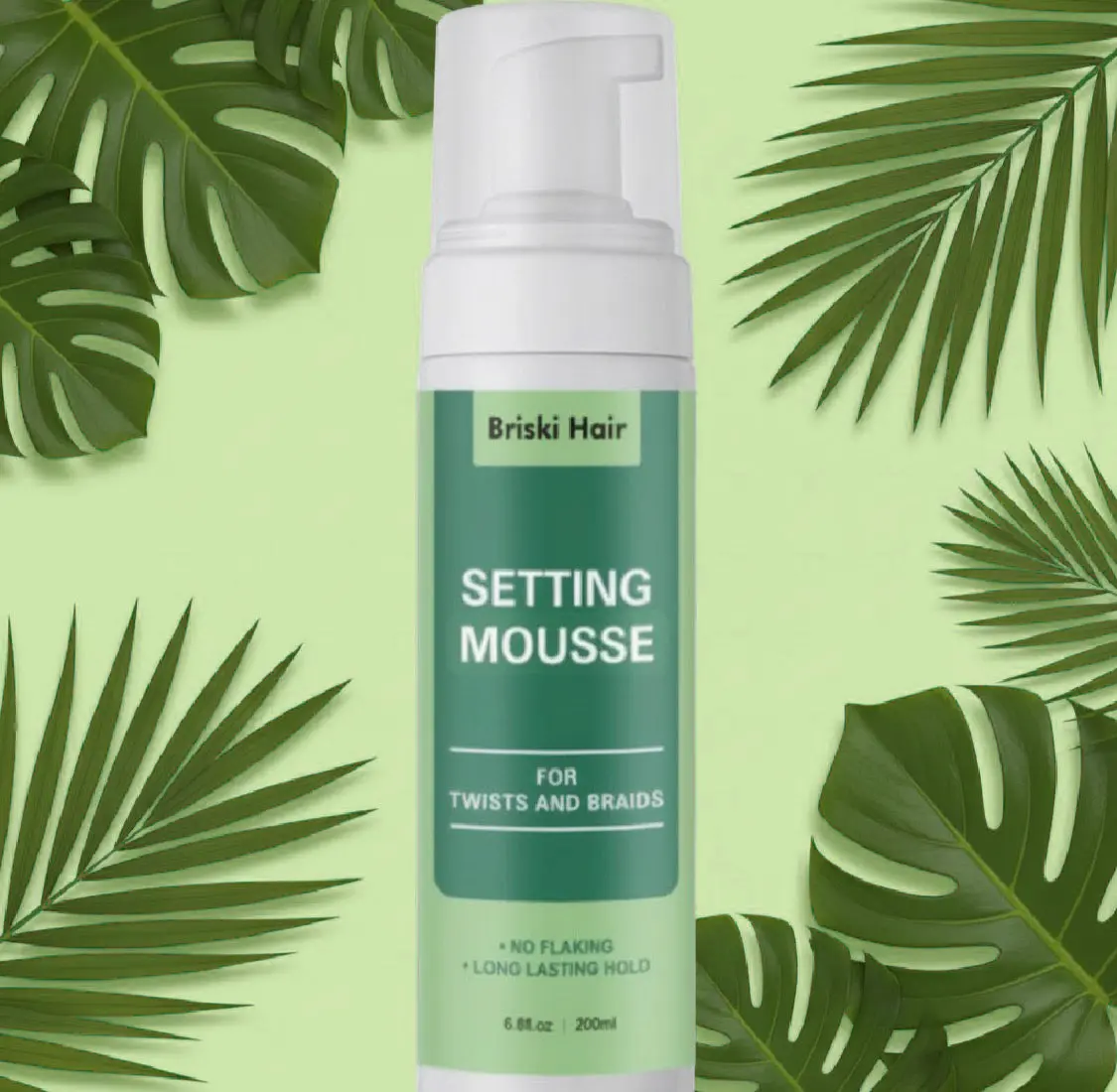 Briski Hair Setting Mousse 6.8 oz (200 ml) ( Flexible Foam for Curly Hair )