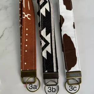 Fabric Wristlet Key Fob - Cute, Handmade, & Easy to Grab. Hands-free style for your keys or ID Badge!