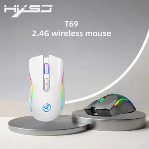 Hxsj-2026 New Single Mode 2.4g Wireless Mouse, 650mah Battery, RGB Lighting, Gaming Mouse, Comfortable Design, Durable Build Quality, Computer Peripherals
