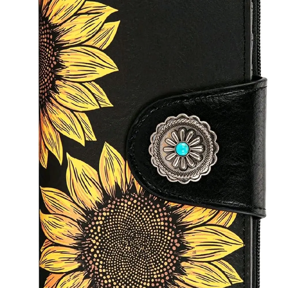 Sunflower Wallet for Women - Modern Chic & Vintage Charm
