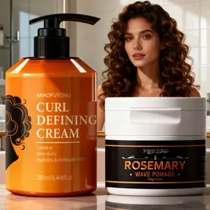 280ml Curl Styling & Setting Cream (Argan Oil / Long-Lasting Moisturizing / Natural Volumizing) + 100g Hair Styling Wave Oil. The styling cream is suitable for wavy curls and all hair types. Curly Haircare